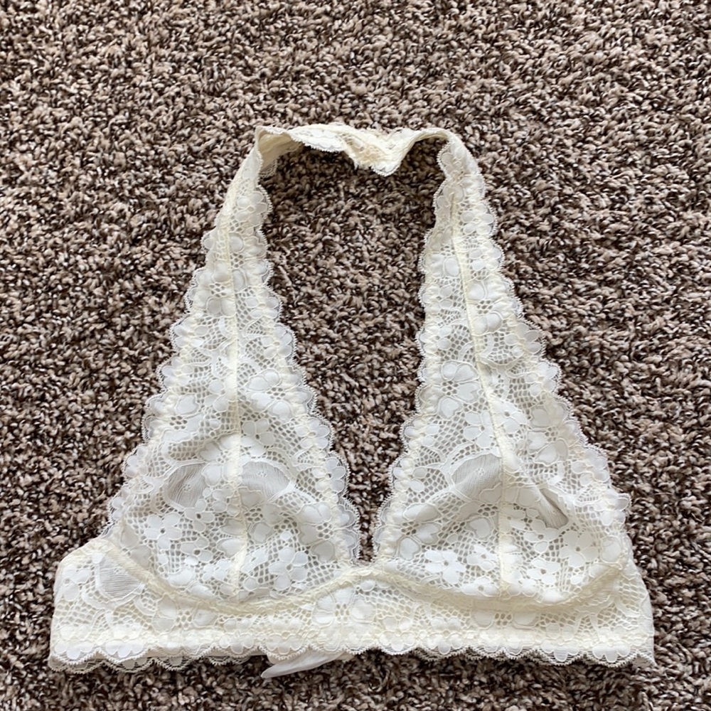 Halter cream Bralette